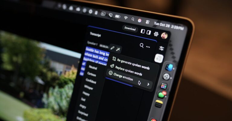 Exkluzivně: Korekční umělá inteligence společnosti Adobe může změnit emoce Voice-Overu