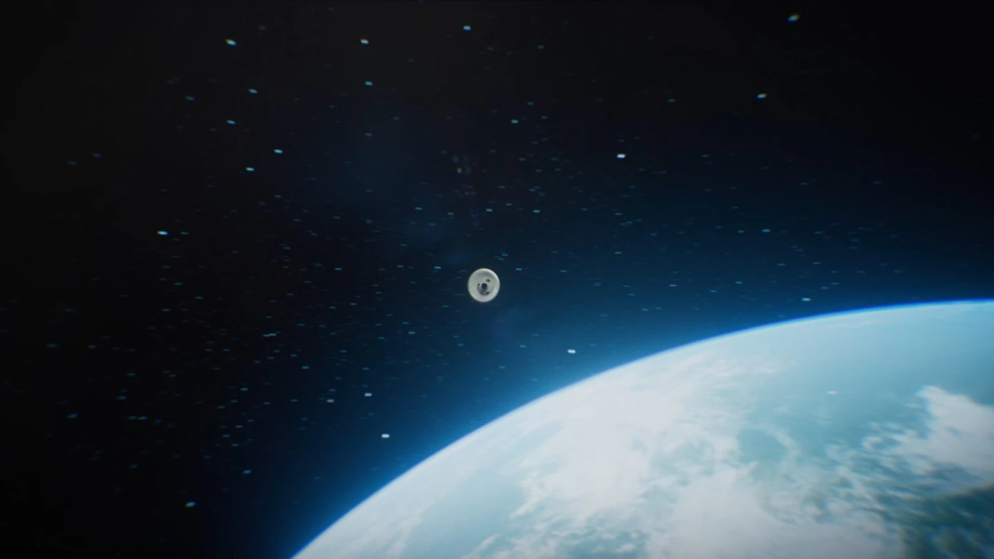 Renderování Země Vstupní vozidlo se blíží k Zemi