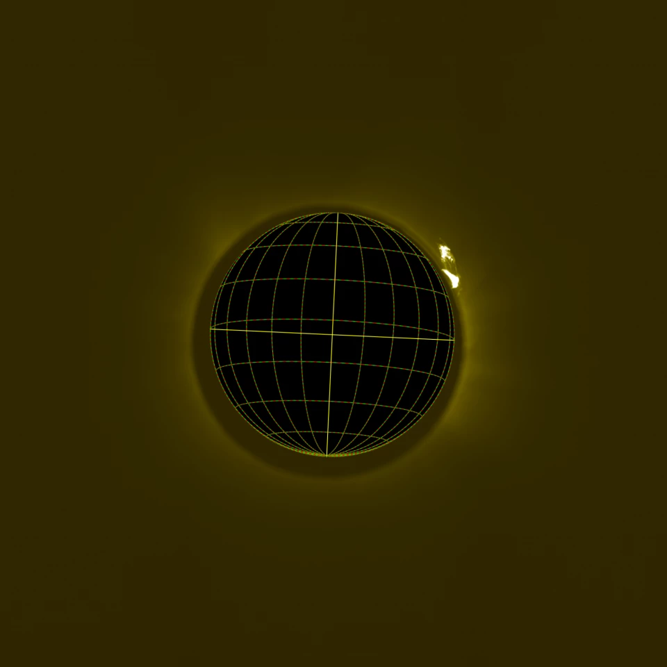 Sluneční koróna, jak je vidět z Proba-3